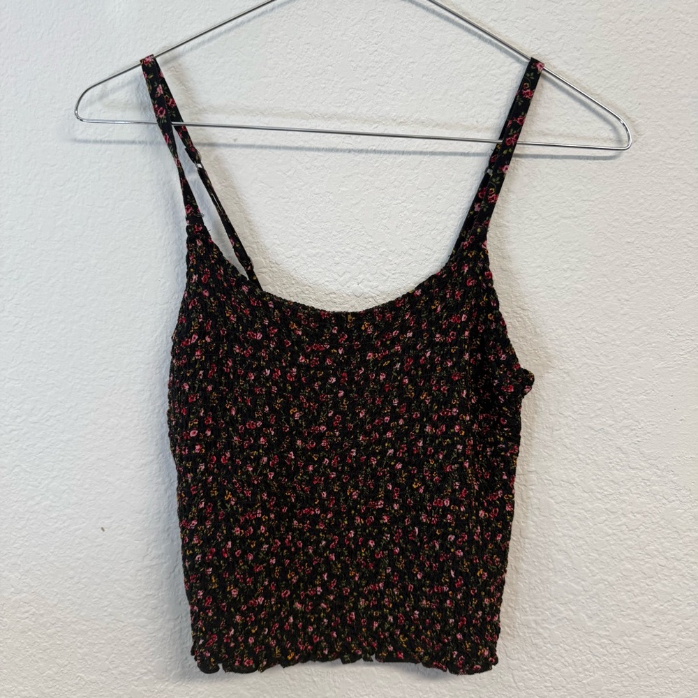 Hollister Black Floral Camisole
